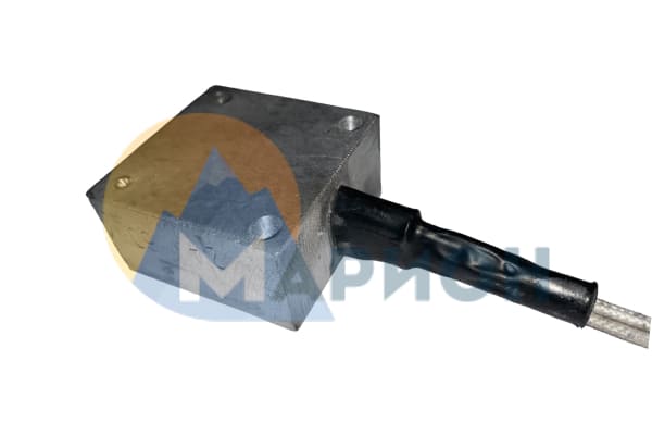 Литой нагреватель 50*50*25, 60 Вт, 24 В для фланца раструба Литой нагреватель 50*50*25, 60 Вт, 24 В для фланца раструба