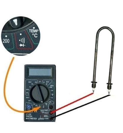 Проверка ТЭНа мультиметром на пробой Проверка ТЭНа мультиметром на пробой